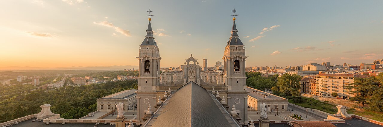 Madrid skyline and central city architecture