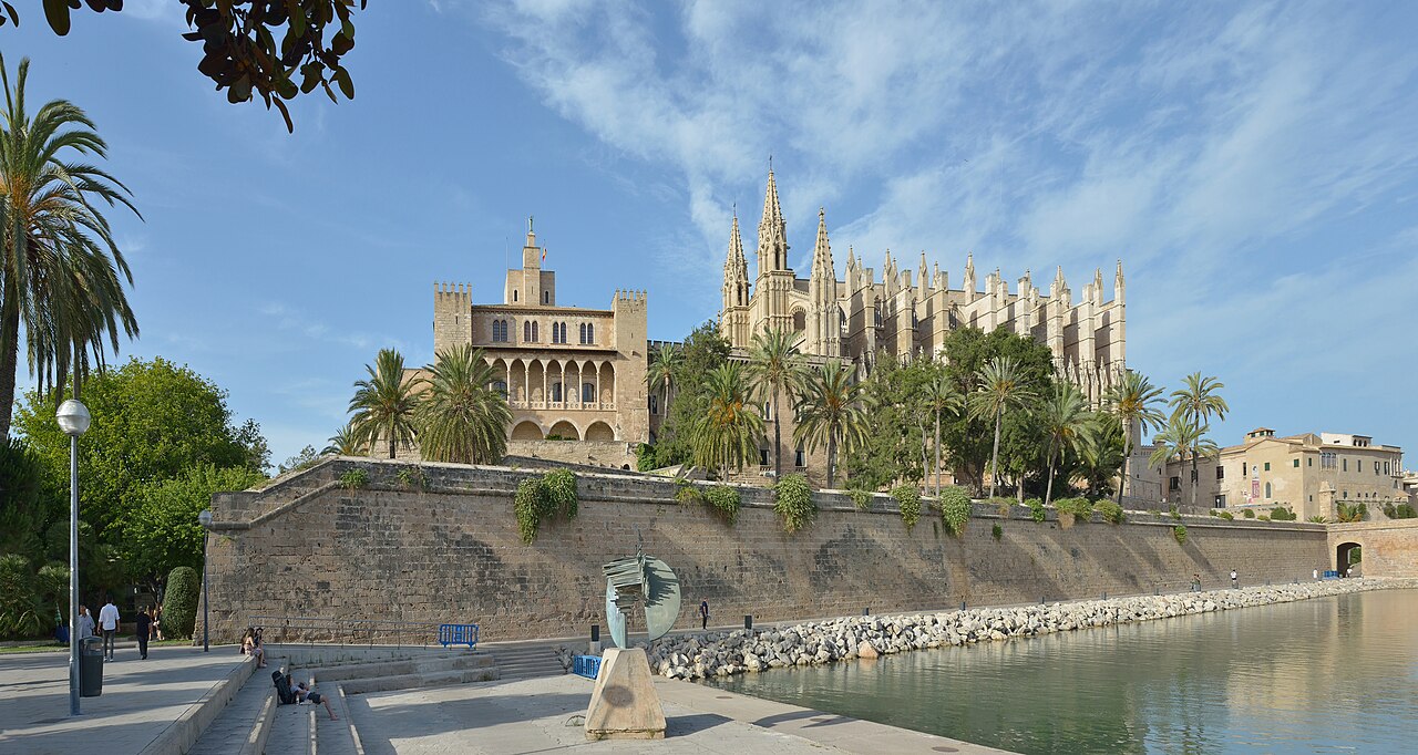 Palma de Mallorca waterfront and cathedral skyline