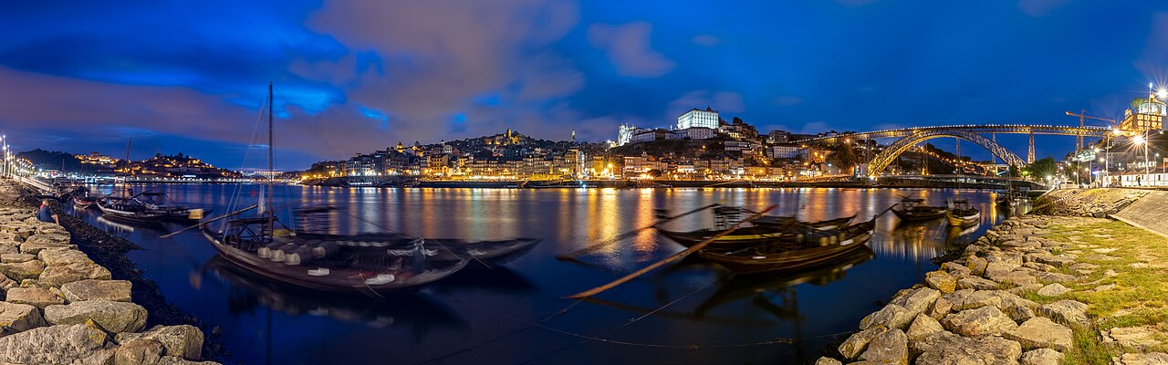 Porto riverfront skyline and historic cityscape