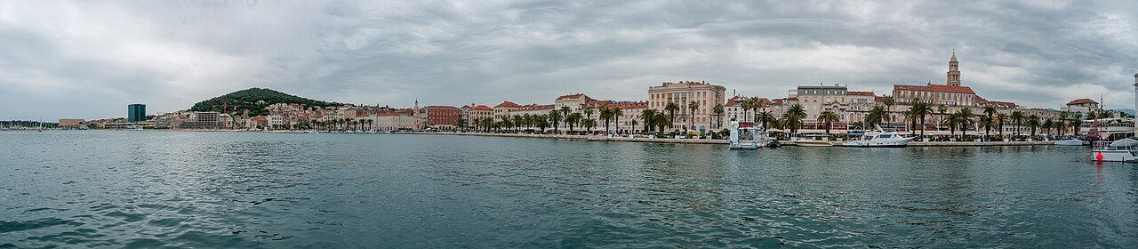 Split waterfront promenade and Adriatic city view
